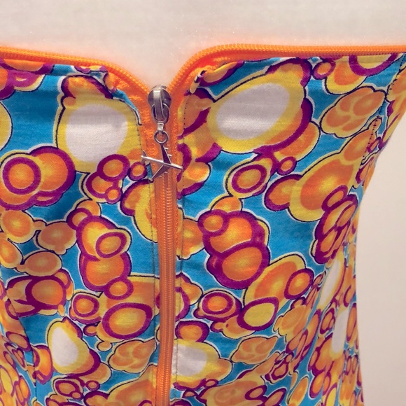 Orange Colorful Strapless Less - Picture 3 of 4